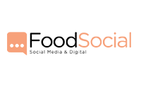 Logo for FoodSocial with an orange chat bubble icon