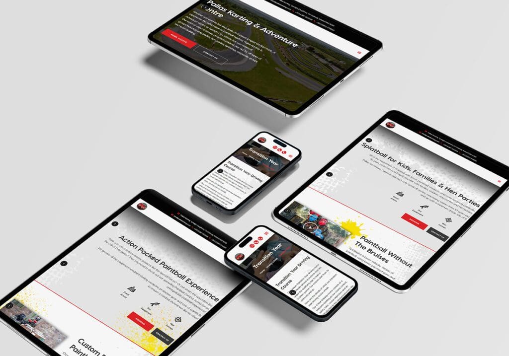 Pallas Karting Website Mockup