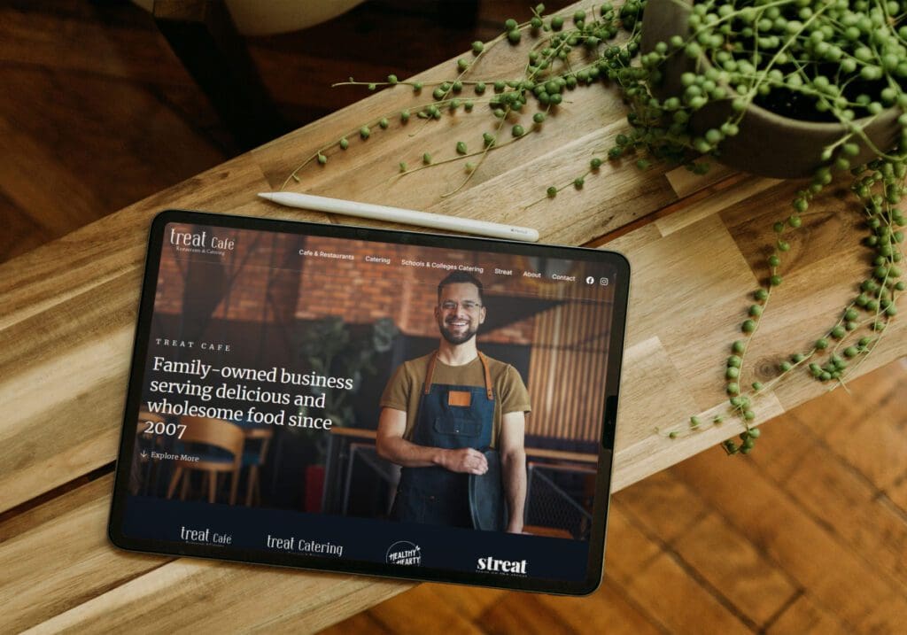 Treat Cafe Website Mockup
