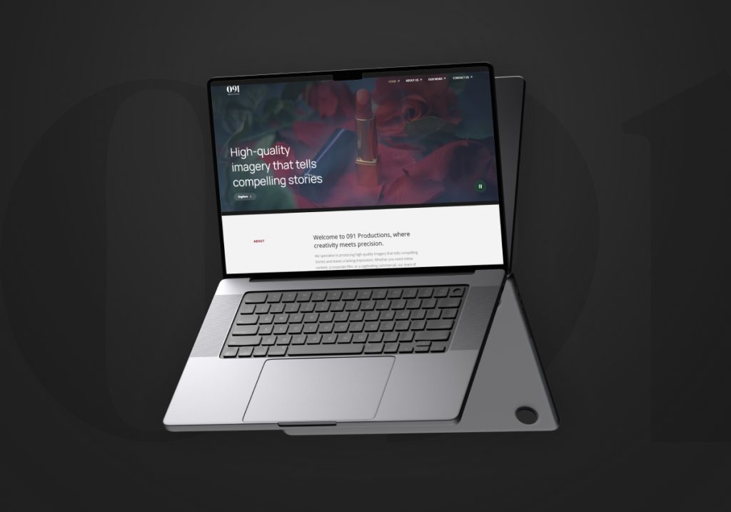 091 Productions Website Mockup