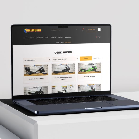 Bikeworld Website Mockup