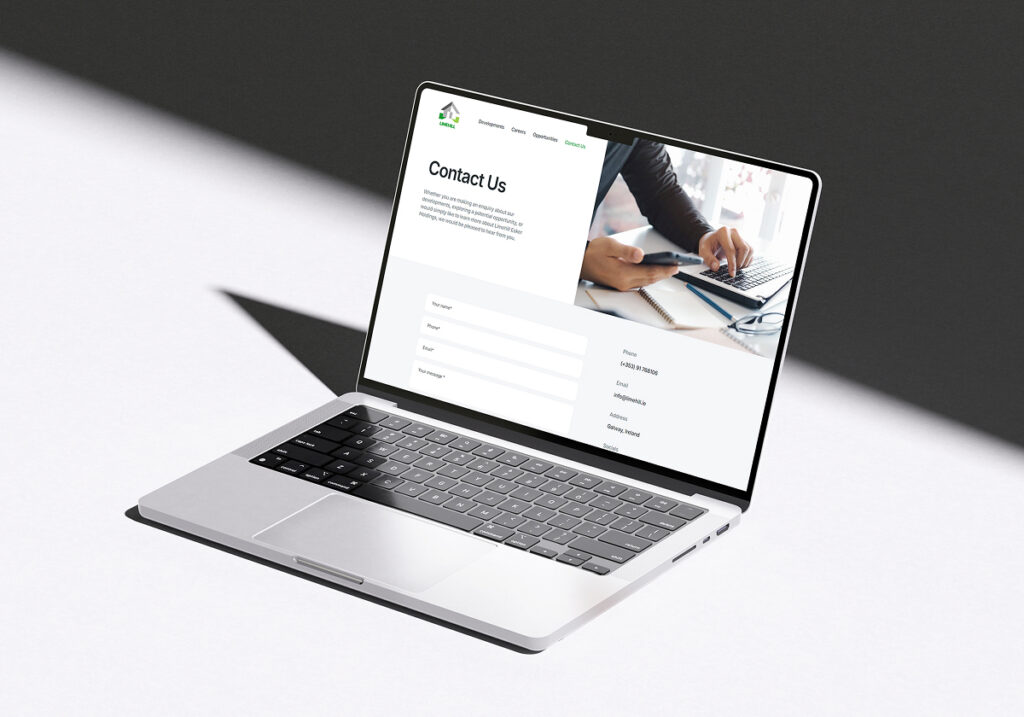 Limehill Website Mockup