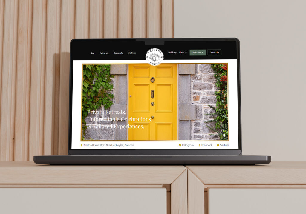 Preston House Website Mockup